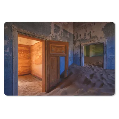 Produktbild von MuchoWow® Mauspad Mousepad Tür - Sand - Wüste - Architektur 27x18 cm - Mousepads - Maus Mat - Pad - Mausunterlage - Büroartikel - Desk Matten