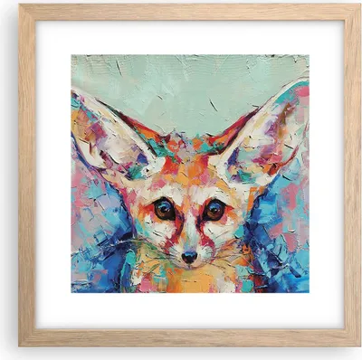 Produktbild von Gerahmtes Poster - Rahmen in heller Eiche - Klein November Bunt - 30x30 cm - Wand Bild - Wanddeko - Wandbilder - Kunstposter - Wandposter - Bilderrahmen - Bilder - Kunstdruck - P2NAC30x30-4568