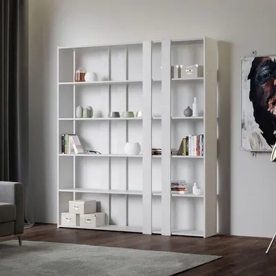 Immagine prodotto di Libreria Moderna 5 Ripiani 178x36x204 cm in nobilitato Bianca