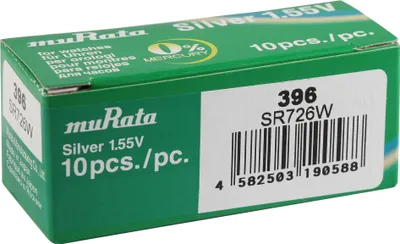Produktbild von MURATA Knopfzellen, 0% Quecksilber , VE 10 Stk - 315-399