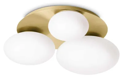 Obrázek produktu pro Ideal Lux 293660 NINFEA stropné svietidlo 3xGX53 saténová mosadz