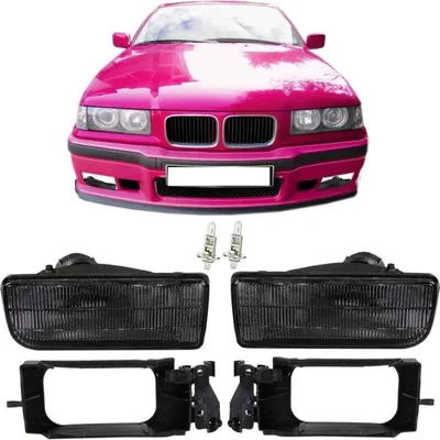 Obrázok produktu pre 2 čierne dymové hmlové svetlá vhodné pre BMW radu 3 E36 90-99 aj M3