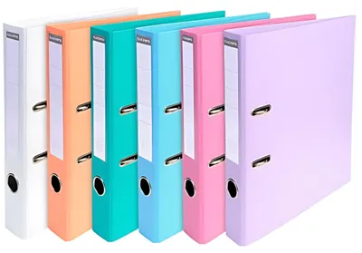Image de Exacompta 10x Classeur à levier PVC A4 dos de 50mm. Couleurs assorties 53044E
