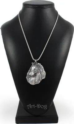 Immagine prodotto di Collie a pelo ruvido - collana con cane, ciondolo con cane su catena d'argento, gioielli unici del marchio Art-Dog