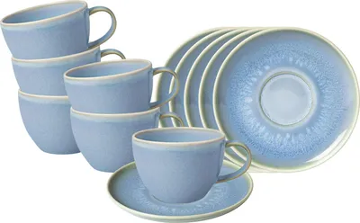 Produktbild von like. by Villeroy & Boch Crafted Kaffeetasse mit Untertasse 12-teilig - Blueberry