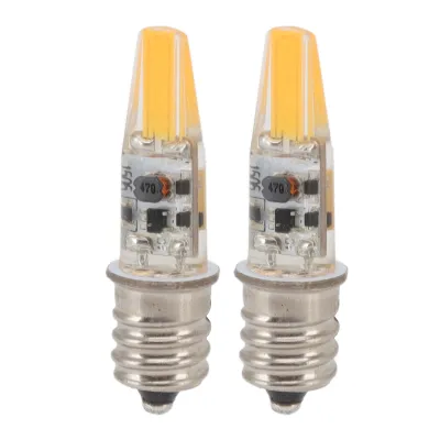 Immagine prodotto di 2 lampadine LED da 2W, 12V, attacco E12, a risparmio energetico, luce calda, ideali per lampadari