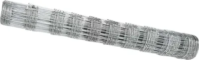Produktbild von vidaXL Feldzaun aus verzinktem Stahl, 25 x 1 m, Maschenmaß 15 x 15/10/5 cm, Silber