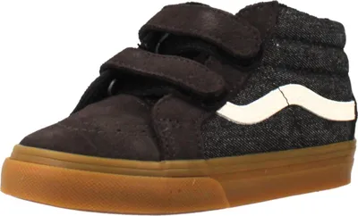 Produktbild von Vans TD SK8-Mid  Klittenband Hoog - Donkerbruin - Maat 20