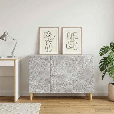 Immagine prodotto di Credenza vidaXL grigio cemento 89 x 34,5 x 60 cm in materiale derivato dal legno