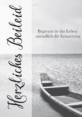 Produktbild von Trauer Beileid Kondolenz Beileidskarte im Format 115x17cm mit Brief
