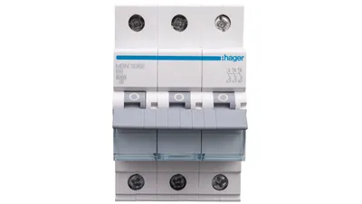 Image de MCB 6kA 3P B Disjoncteur de surintensité 6A MBN306E Hager