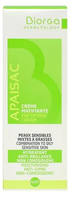 Produktbild von Gesichtsemulsion, Biorga, Apaisac, feuchtigkeitsspendend, mattierend, 40ml