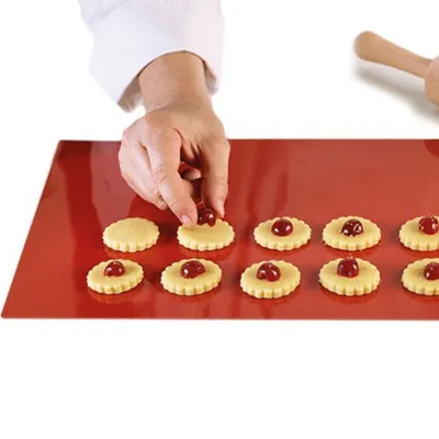 Obrázok produktu pre Silikomart 23.001.00.0062, Podložka na pečenie, Obdĺžnikový, Silikón, Červená, 1 kusov, 400 mm