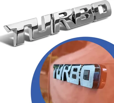 Produktbild von Turbo Emblem Zeichen Chrom Schriftzug 3D Logo Auto Aufkleber Tuning Sticker Metall