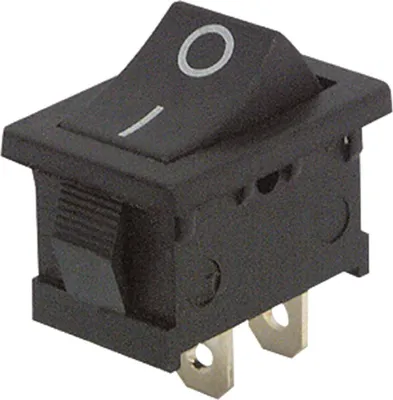 Obrázok produktu pre Mini kolískový spínač McPower, 2-pólový, 250V/3A, polohy: ZAPNUTIE/VYPNUTIE