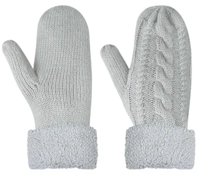 Imagen del producto de Guantes grises gruesos para mujer: cálidos y cómodos