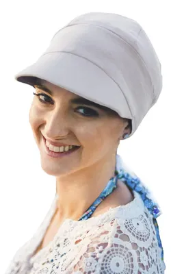 Immagine prodotto di CAREBELL, cuffia oncologica, modello Stone, color beige, realizzata in cotone, adatta per l'alopecia e altre condizioni