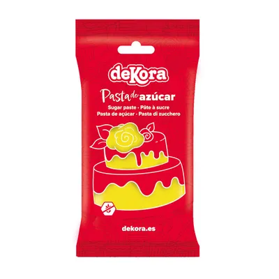 Produktbild von dekora - Gelbes Fondant 250 g Für Torten, Kuchen & Cupcakes Dekoration