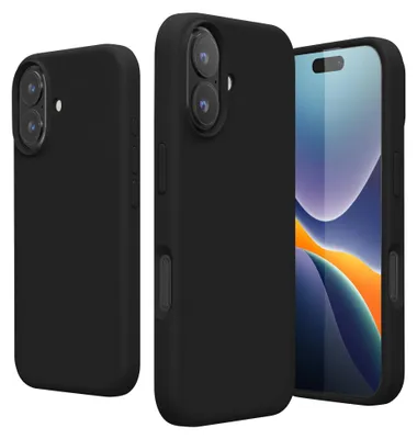 Produktbild von kwmobile Handyhülle für iPhone 16 Hülle, für iPhone 16 Case - Hülle Silikon - kabelloses Laden - Schwarz