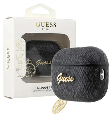 Produktbild von GUESS Schutzhülle für AirPods Pro 2, Guess 4G Charm Collection Case, Schwarz