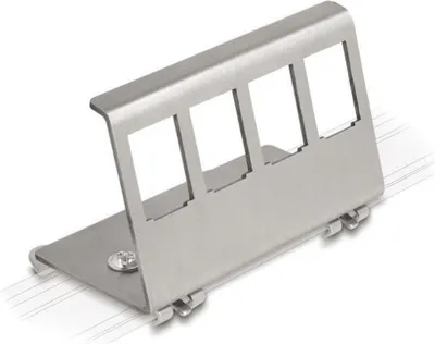 Produktbild von VALUE Hutschienen-Adapter unbestückt, für 4 Keystones