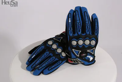 Produktbild von Motorradhandschuh, blau mit PVC Protektorem atmungsaktiv Gr. XL