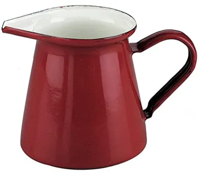 Melkkanne emailliert Stahl 0,5 l Rot 10x10x20 cm