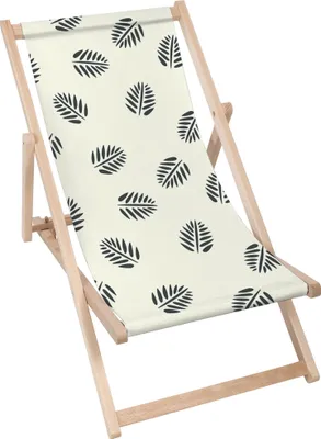 Produktbild von Dreamroots Liegestuhl klappbar Holz, bis zu 130 kg, Sonnenliege mit 3-stufiger Neigungsregulierung der Rückenlehne, Artistic Abstract Tropical