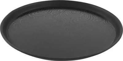 Immagine prodotto di Vassoi da portata - Vassoio da cameriere rotondo in plastica - Set da 8 - Ø 35 cm - Per ristoranti e bar - Lavaggio a mano - Nero