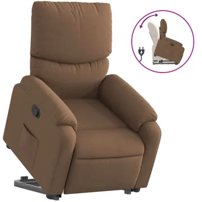 Produktbild von vidaXL Relaxsessel mit Aufstehhilfe Braun Stoff