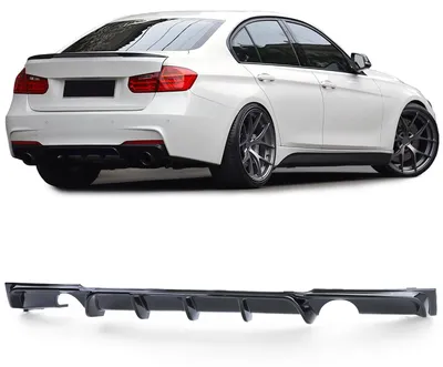 Für BMW 3er F30 F31 2011-2019 / 335i 340i Heckdiffusor Diffusor SCHWARZ GLANZ in der Farbe SCHWARZ von Carparts-Online GmbH