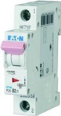 Obrázek produktu pro Nadproudový jistič 1P B 2A 6kA AC PL6-B2/1 286516 Eaton