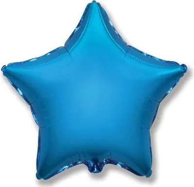 Produktbild von Folienballon Stern, blau, 46 cm
