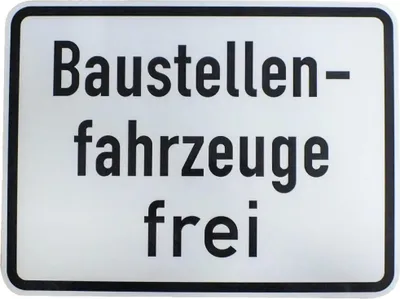 Produktbild von Original Verkehrszeichen Nr. 1028-30 Baustellenfahrzeuge frei 315 x 420 mm Verkehrsschild Schild Schilder Baustellenschild Straßenschild Straßenzeichen