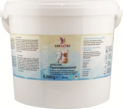 Produktbild von CREARTEC Artidee Figurengießmasse - im praktischem 5kg Eimer - mit extrem feiner Abformgenauigkeit - 56012