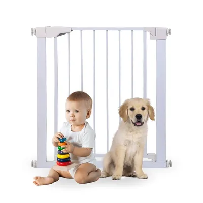 Produktbild von Mobiclinic Kids, Treppenschutzgitter, für Kinder und Haustiere, Raily, Automatische Verriegelung, Doppelöffnung, 75-82 cm Breite