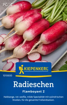 Produktbild von Kiepenkerl Radieschensamen Flamboyant 2 Raphanus sativus sativus 6-8 lfd. Meter
