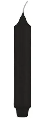 Produktbild von Schwarze Stabkerzen mit Zapfenfuß, 30 x Ø 3 cm, 24 Stück