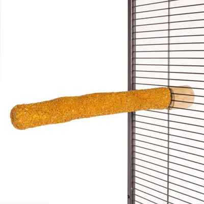 Produktbild von Sandstein-Sitzstange aus Kaffeeholz · M · Länge von 30 cm mit Ø3,8 cm für Papageien