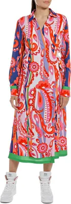 Produktbild von Replay W9023.000.73946 Langarm-midikleid Rot M Frau Rot M
