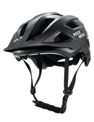 Zdjęcie produktu dla ROCKBROS dziecięcy kask rowerowy, kask dziecięcy ze zdejmowanym daszkiem Bezpieczny dla MTB dla nastolatków 54-58 cm Czarny