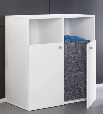 Produktbild von VCM Holz Wäscheschrank | Wäschetruhe | Wäschekorb | Maße ca. H. 74 x B. 80 x T. 39 cm - Dreso L 2f