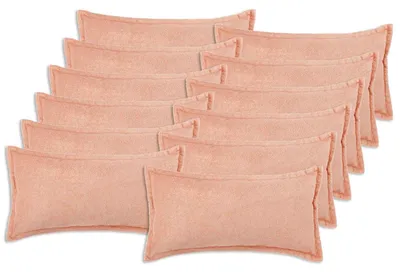 Imagen del producto de vidaXL Funda de cojín, 12 unidades, HOUTEN, rosa, 40 x 80 cm, tejido bouclé