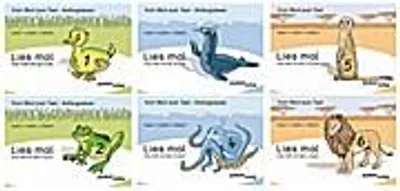 Immagine prodotto di Lies mal Heft 1 Ente, 2 Frosch, 3 Robbe, 4 Krake, 5 Erdmännchen, 6 Löwe neue Version