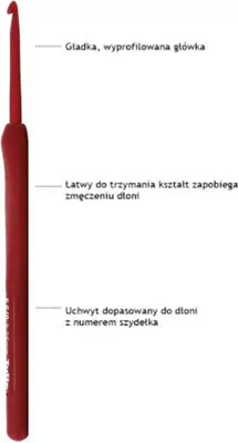 Produktbild von Tulip Etimo Red Häkelnadel 3,25 mm - Ergonomische und hochwertige Qualität