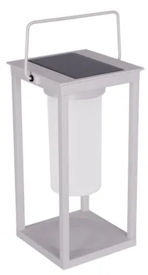 Produktbild von LED Solar Tischleuchte MKast Weiß – Tragbar, IP44, Dimmbar, Warmweiß 3000K