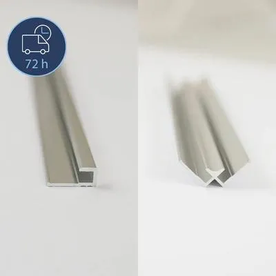 Produktbild von BREUER Profil-Set 1 Express Q72 für Rückwand chrom Länge 210 cm 1 Eckprofil und 2 Endprofile 1446005000157