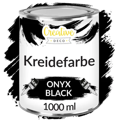 Produktbild von Creative Deco Schwarz Kreidefarbe für Möbel 1000 ml | Möbellack