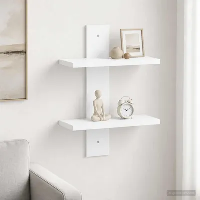 Produktbild von Möbel Wandregal Weiß 30 x 13,5 x 43 cm Holzwerkstoff - Wandregale &9850