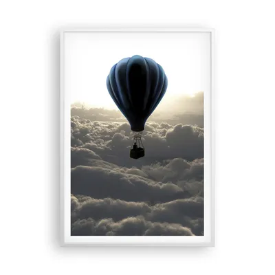 Produktbild von Gerahmtes Poster - Weißer Rahmen - Wolke Ballon Himmel - 70x100 cm - Wand Bild - Wanddeko - Wandbilder - Kunstposter - Wandposter - Bilderrahmen - Bilder - Kunstdruck - Wandbild - P2WPA70x100-3577